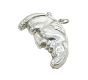 Sterling Silver Novelty Man in the Moon Vesta Case Vintage c1980s