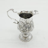 George III Sterling Silver Flower & Bird Pattern Cream Jug Antique 1778 London