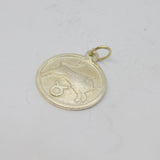 Sterling Silver Taurus The Bull Horoscope Symbol Charm Pendant Vintage c1970
