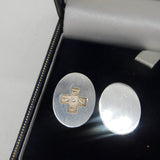 Braybrook & Britten Sterling Silver Pair of Millenium Cufflinks Vintage Sheffiel