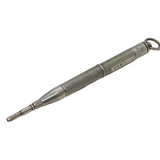 Victorian Sterling Silver Engine Turned Propelling Pencil Antique 1889