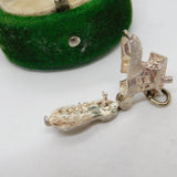 Sterling Silver Family in the Shoe Opening Charm Pendant Vintage c1970
