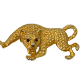 Costume Jewellery Gold Plated Panther Brooch Pin Vintage c1990