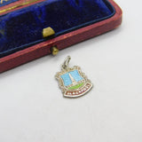 Sterling Silver and Coloured Enamel Travel Shield Blackpool Charm Vintage c1970
