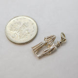 Sterling Silver Wedding Couple Charm Pendant Vintage c1970s