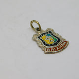 Sterling Silver Brixham Enamel Souvenir Charm Pendant Vintage c1970