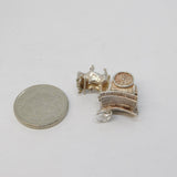 Sterling Silver Ox-Drawn Cart Charm Pendant Vintage c1970