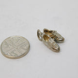 Sterling Silver Football Boots Charm Pendant Vintage c1970