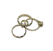 Sterling Silver Wedding, Engagement & Eternity Rings Charm Vintage c1970s
