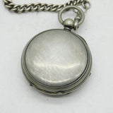 Victorian Sterling Silver Graduating Watch Chain & Plated Pocket Watch Antique