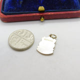 Sterling Silver and Enamel Romsey Travel Shield Charm Pendant Vintage c1970