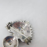 WWII-era Sterling Silver Paste Set Royal Artillery Sweetheart Brooch Antique