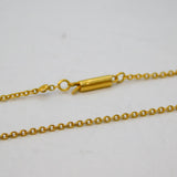 Victorian 9ct Yellow Gold Cable Link Chain Necklace Antique c1890s 18" Length