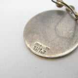 Irish Sterling Silver Pair of Irish Zodiac Symbol Hook Earrings Vintage Dublin