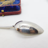 Sterling Silver & Enamel Carlisle Crest Terminal Spoon 1932 Birmingham Antique