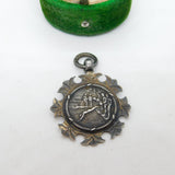 Sterling Silver Swimming or Diving Fob Medal Antique 1921 Birmingham Art Deco
