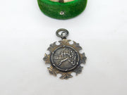 Sterling Silver Swimming or Diving Fob Medal Antique 1921 Birmingham Art Deco