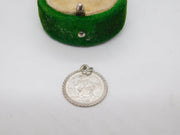 Sterling Silver St Christopher Travel Charm Pendant Vintage c1970