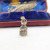 Sterling Silver Medieval Woman Charm Pendant Vintage c1970