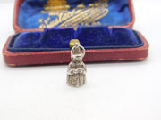 Sterling Silver Medieval Woman Charm Pendant Vintage c1970