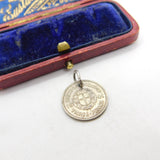 Sterling Silver King George VI Threepence Coin Charm Pendant Antique 1941
