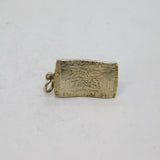 Sterling Silver Figure Sat On Rug Charm Pendant Vintage c1970