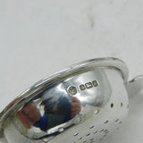 Sterling Silver & Wooden Handled Tea Strainer Vintage 1986 Sheffield
