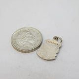 Sterling Silver Enamel St Helier Charm Pendant Vintage c1970s