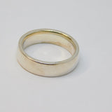 Sterling Silver Thick Wedding Band Ring Vintage c1970 Size P