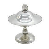 Irish Victorian Sterling Silver Communion Wafer Holder & Cover Antique Dublin