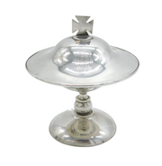 Irish Victorian Sterling Silver Communion Wafer Holder & Cover Antique Dublin
