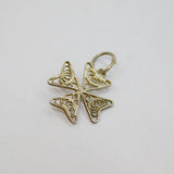 Sterling Silver Filigree Maltese Cross Charm Pendant Vintage c1970s