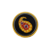 19th Century Rolled Gold Micro-Mosaic Stud Button Antique c1880s