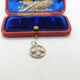 Sterling Silver Lucky Irish Clover Shamrock Charm Pendant Vintage c1970