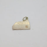 800 Silver Enamel Gibraltar Souvenir Charm Pendant Vintage c1970s