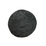 King William III Copper Farthing Coin Antique 1700 Fine Condition