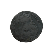 King William III Copper Farthing Coin Antique 1700 Fine Condition