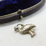 Sterling Silver Walking Ostrich Charm Pendant Vintage c1970