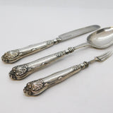 William IV Sterling Silver Three-Piece Christening Set Antique 1834 Birmingham