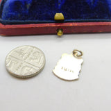 Sterling Silver and Enamel Lyndhurst Travel Shield Charm Pendant Vintage c1970