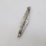 Sterling Silver Onyx Set Eagle Bird Form Bar Brooch Vintage c1970s