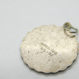 Sterling Silver St Christopher Coin Charm Pendant Vintage c1970