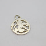 Sterling Silver Virgo Horoscope Symbol Charm Pendant Vintage c1970