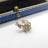 Sterling Silver Travelling Donkey with Baskets Charm Pendant Vintage c1970