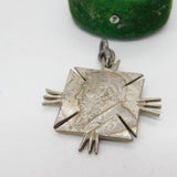Boer War Sterling Silver South African Coin Fob Pendant Antique c1898 Victorian