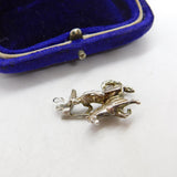 Sterling Silver Crusader King on Horse Charm Pendant Vintage c1970