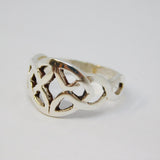 Sterling Silver Celtic Design Band Ring Vintage c1970 Size N