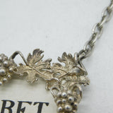 Victorian Sterling Silver Grapevine Decanter Label & Claret Card Antique 1900