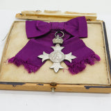 King George V Boxed Silver MBE British Empire Medal Antique 1919 London