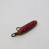 Edwardian Sterling Silver Red Enamel Miniature Button Hook Charm Antique